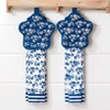 The Lakeside Collection 4pc Oven Mitt and Towel Set Blue - 2 of 2