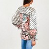 Anna-Kaci Women's Long Sleeve Print Blouse With Geometric And Floral Patterns - 2 of 4