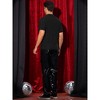 Lars Amadeus Men's Mock Neck Short Sleeve Metallic Party Glitter T-Shirts - 3 of 4