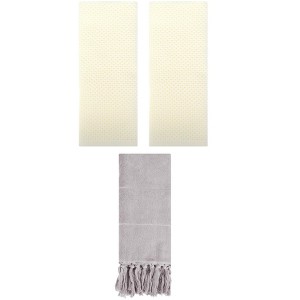 REGALWOVEN 3 Packs Cotton Soft Absorbent Tassels and Waffle Hand Towel - 1 of 4