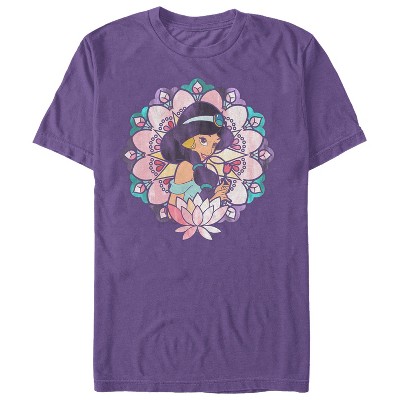 Men's Aladdin Jasmine Lotus Flower T-shirt : Target