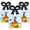 Big Dot of Happiness Pirate Ship Adventures - Square Favor Gift Boxes - Skull Birthday Party Bow Boxes - Set of 12 - 2 of 4