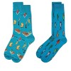 MeMoi Men's 2 Pair Pack Novelty Sports Crew Socks - 3 of 4