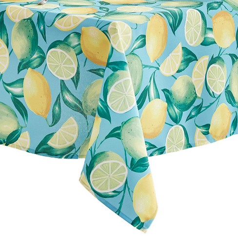 Lemon Grove Stain Resistant Indoor, Indoor Outdoor Tablecloths