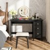 Tangkula Computer Desk Writing Table w/3 Drawers Workstation for Home Office White/Black - 4 of 4