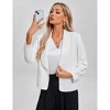Coolmee Women's Blazer Long Sleeve Open Front Blazers Slim Fit Casual Work Lapel Collar Suit Jacket with Pockets - 2 of 3