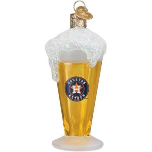 Old World Christmas Blown Glass Ornament for Christmas Tree, Houston Astros Glass of Beer - 1 of 3