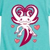 Girls' - Instant Message - Axolotl Heart Fins Fitted Short Sleeve Graphic T-Shirt - 2 of 4