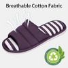 TIME HOLLOW Purple Open-Toe Memory Foam Indoor Slippers - 3 of 3