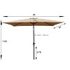Maria 6x9 ft uv-cut Patio Cantilever Umbrella with Crank and Push Button Tilt without flap, Outdoor Furniture - Maison Boucle - 3 of 4