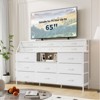 55" W Dresser TV Stand with 14 Fabric Drawers, Bedroom Dresser with Metal Frame and Wood Top Open Shelves for Bedroom for Living Room - 4 of 4