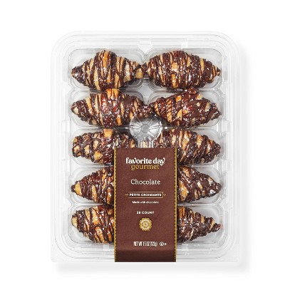 Chocolate Petite Croissants - 15oz/20ct - Favorite Day&#8482;