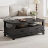 47.2" Rustic Center Coffee Table! Features Drawers for Convenient Storage, Enhances Room Style - 3 of 4