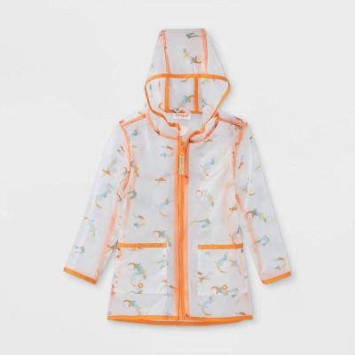 Toddler Lizard Print Rain Jacket - Cat & Jack™ Orange
