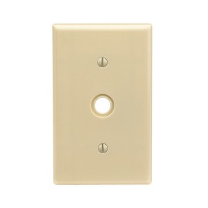 Leviton Ivory 1 gang Plastic Cable/Telco Wall Plate 1 pk - 1 of 1