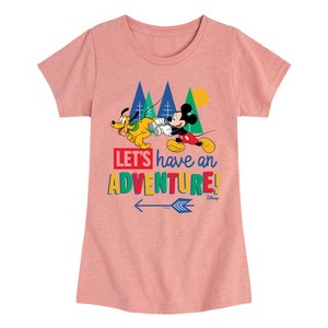 Girls' - Disney - Lets Have An Adventure Fitted Short Sleeve Graphic T-Shirt - 1 of 4