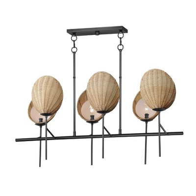 Maxim Lighting Maldives 6 - Light Chandelier in  Black
