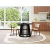 Round Coffee Table Set of 2 with Grille Molding, Modern Storage Tables for Bedroom and Living Room - 4 of 4