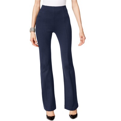 I.N.C International Concepts Womens Bootcut Casual Trouser Pants, Blue, 4 Regular