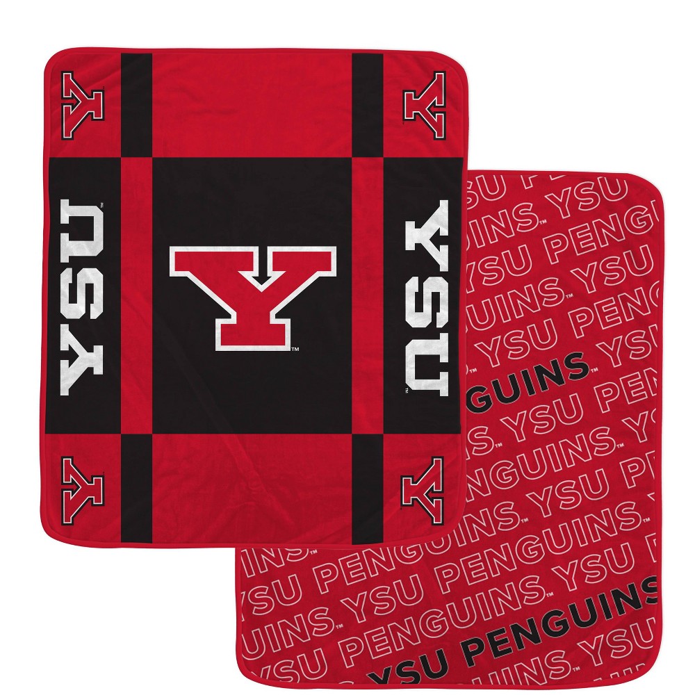 Photos - Duvet NCAA Youngstown State Penguins Reverse Block Double Sided Ultra Cozy Blank