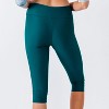 Calypsa Women's High Waisted Chlorine Resistant Capri Swim Leggings - 2 of 4