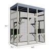 ORRD 62.6" Outdoor Wooden Cat Enclosure with Roof, 2 Cat Houses & Platforms - 4 of 4