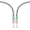 Clef Audio Labs Instrument Guitar Cable, 10ft - 1/4 inch TS Straight to Straight Electric bass Guitar AMP, Green Braided Jacket - 4 of 4