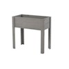 YUHAO Elevated Wooden Planter Box with Legs for Outdoor Plants Flowers Fruits Vegetable Herb Growing，31"x31"x16" - 3 of 4