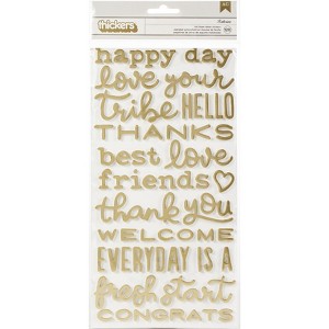 AC Foam Phrases Stickers with Gold Foil, 120pcs - 1 of 2