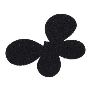 Unique Bargains Women's Butterflies Shape Hair Pad Bangs Patch Black 1 Pc - 1 of 4
