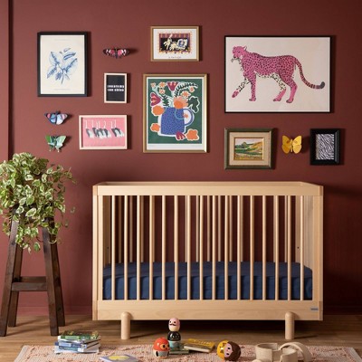 Natural Beechwood 4-in-1 Convertible Crib and Toddler Bed