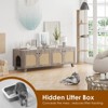 Bencmate Pet Crates and Houses Double Large Hidden Cat Litter Box Enclosure Furniture Cabinet with Rattan Doors, Brown, 57.9"*19.7"*19.7" - 2 of 4