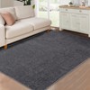 Washable Modern Solid Textured Rug Non Slip Low Pile Rug Soft Contemporary Throw Floor Cover Foldable Indoor Carpet for Living Room Bedroom Nursery - 4 of 4