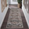 Indoor Vintage Floral Print Living Room Bedroom Area Rugs, Low Pile Non Slip Floor Carpet for Dining Room Office - 3 of 4
