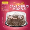 5 Pack 10-11" Plastic Disposable Cake Containers with Dome Lids and Cake Boards - 3 of 4