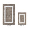 Hotel Bath Rug 100% Premium Cotton Tufted Weave Two Tone Reversible 2 Piece Bathroom Rug Set, Super Soft & Water Absorbent, Machine Washable Bathmat - 2 of 4