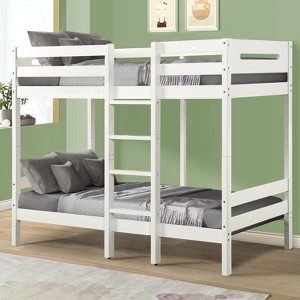 NicBex Triple Full Bunk Bed with Full Length Guardrail,Loft Bed with 2 Built-in Ladders,Modern Bunk Beds,Noise Reduced Bunk Beds for Bedroom - 1 of 4