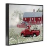 Stupell Industries Red Truck Floral Country Meadow Black Framed Giclee Art - 3 of 4