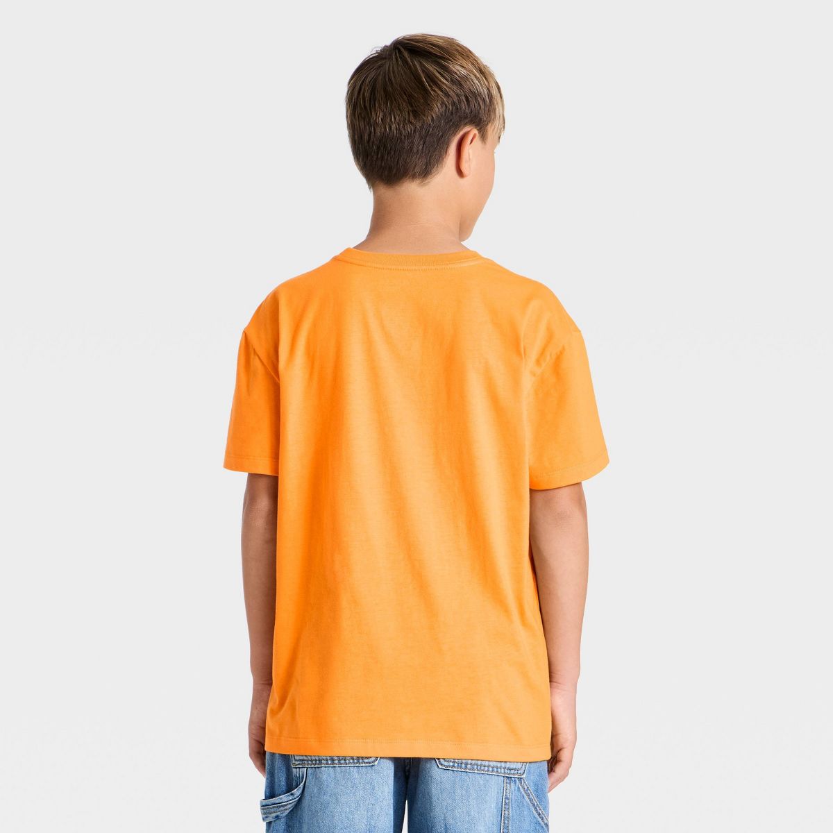 Boys' "BOO-YAH!" Halloween Oversized Graphic T-Shirt - Orange - thumbnail 3