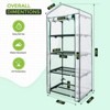 EAGLE PEAK Mini Greenhouse with Wire Shelves, Portable Green House with Roll-Up Zipper Door, 4 Tier, Clear/White PE Cover - 3 of 4