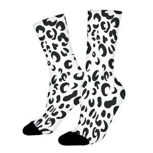 Leopard Cheetah Women Printed Crew Socks Funny Funky Socks Soft Polyester Novelty Gifts for Artists Men - 1 of 1