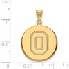 Black Bow Jewelry 14k Yellow Gold Ohio State Buckeyes NCAA Large Pendant - 2 of 3