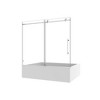 Frameless Shower Door, Fixed & Sliding, Soft-Close Pulleys, Nano Clean, Shatter-Resistant - 2 of 4
