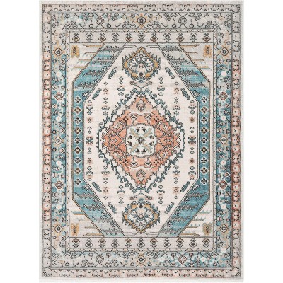 Well Woven Jolena Vintage Oriental Distressed Medallion Boho Area Rug