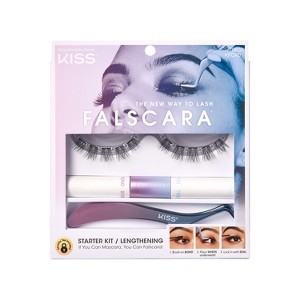 KISS Products Falscara Complete DIY Eyelash Extension Starter Kit - Lengthening Wisps - 12ct - 1 of 4