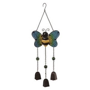 Transpac Metal 23.5" Multicolor Spring Bee Wind Chime - 1 of 2