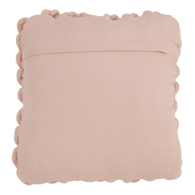 18&#34;x18&#34; Chunky Knit Square Throw Pillow Cover Pink - Saro Lifestyle, 3 of 5