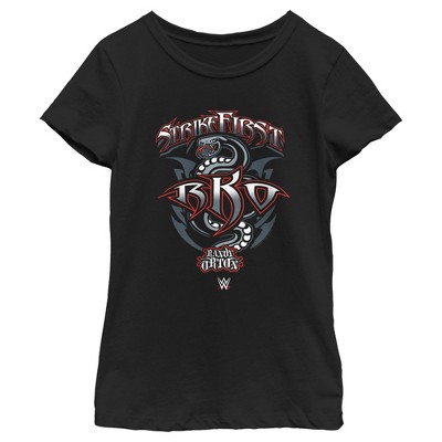 Girl's Wwe Randy Orton Strikefirst Rko T-shirt - Black - Small : Target