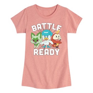 Girls' - Pokémon - Battle Ready Fitted Short Sleeve Graphic T-Shirt - 1 of 4