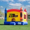HeroKiddo 13'x13' Crayon Commercial Grade Bounce House with Basketball Hoop, and Air Blower Included. - 2 of 4